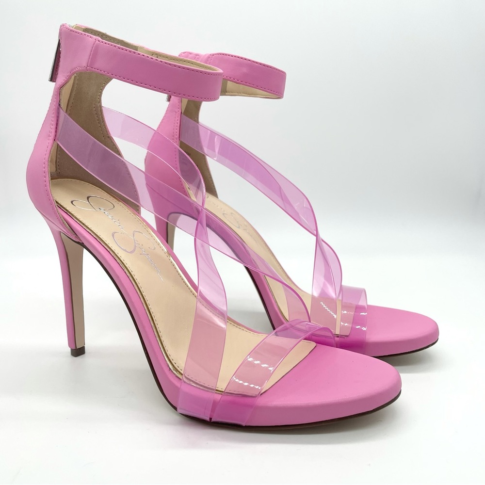 Jessica Simpson New Women's Dalechi High Heel Translucent Ankle Strap Stiletto